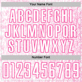 Custom White Pink Abstract Scribble Curve Line Pattern Sports Sublimation Soccer Uniform Jersey