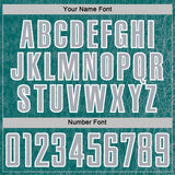 Custom Teal Gray-White Abstract Scribble Curve Line Pattern Sports Sublimation Soccer Uniform Jersey