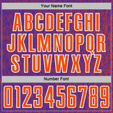 Custom Purple Orange-White Abstract Scribble Curve Line Pattern Sports Sublimation Soccer Uniform Jersey