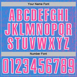Custom Powder Blue Pink-White Abstract Scribble Curve Line Pattern Sports Sublimation Soccer Uniform Jersey