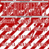 Custom Red White Distressed Diagonal Stripe Pattern Sports Sublimation Soccer Uniform Jersey