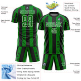 Custom Black Grass Green-White Stars And Stripes Sports Sublimation Soccer Uniform Jersey