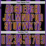 Custom Black Purple-Yellow Stars And Stripes Sports Sublimation Soccer Uniform Jersey