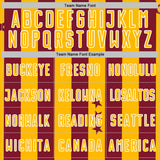 Custom Crimson Gold-White Stars And Stripes Sports Sublimation Soccer Uniform Jersey