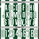 Custom White Green Stars And Stripes Sports Sublimation Soccer Uniform Jersey