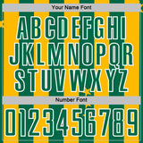 Custom Gold Kelly Green-White Stars And Stripes Sports Sublimation Soccer Uniform Jersey