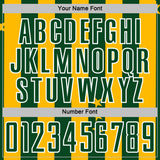 Custom Gold Green-White Stars And Stripes Sports Sublimation Soccer Uniform Jersey
