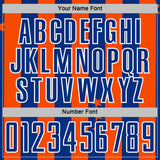 Custom Orange Royal-White Stars And Stripes Sports Sublimation Soccer Uniform Jersey