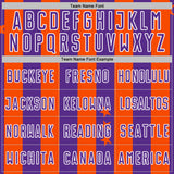 Custom Orange Purple-White Stars And Stripes Sports Sublimation Soccer Uniform Jersey