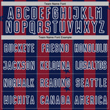 Custom Navy Crimson-White Stars And Stripes Sports Sublimation Soccer Uniform Jersey
