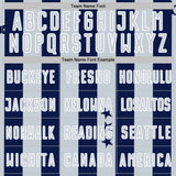 Custom Navy Silver-White Stars And Stripes Sports Sublimation Soccer Uniform Jersey