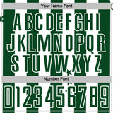Custom Green White Stars And Stripes Sports Sublimation Soccer Uniform Jersey