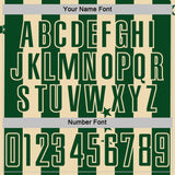 Custom Green Cream Stars And Stripes Sports Sublimation Soccer Uniform Jersey