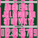 Custom Green Pink-White Stars And Stripes Sports Sublimation Soccer Uniform Jersey