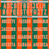 Custom Kelly Green Orange-White Stars And Stripes Sports Sublimation Soccer Uniform Jersey