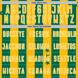 Custom Kelly Green Gold-White Stars And Stripes Sports Sublimation Soccer Uniform Jersey