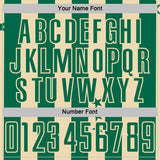 Custom Kelly Green Cream Stars And Stripes Sports Sublimation Soccer Uniform Jersey