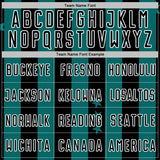 Custom Teal Black-White Stars And Stripes Sports Sublimation Soccer Uniform Jersey