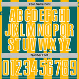 Custom Teal Gold-White Stars And Stripes Sports Sublimation Soccer Uniform Jersey