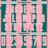 Custom Teal Medium Pink-White Stars And Stripes Sports Sublimation Soccer Uniform Jersey