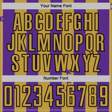 Custom Purple Old Gold-Black Stars And Stripes Sports Sublimation Soccer Uniform Jersey