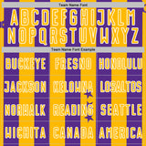Custom Purple Gold-Black Stars And Stripes Sports Sublimation Soccer Uniform Jersey