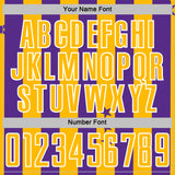 Custom Purple Gold-Black Stars And Stripes Sports Sublimation Soccer Uniform Jersey