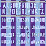 Custom Purple Light Blue-White Stars And Stripes Sports Sublimation Soccer Uniform Jersey