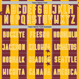 Custom Burgundy Gold-White Stars And Stripes Sports Sublimation Soccer Uniform Jersey