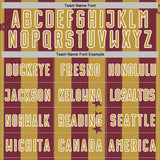 Custom Burgundy Old Gold-White Stars And Stripes Sports Sublimation Soccer Uniform Jersey