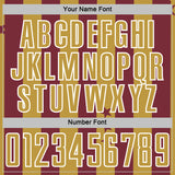 Custom Burgundy Old Gold-White Stars And Stripes Sports Sublimation Soccer Uniform Jersey