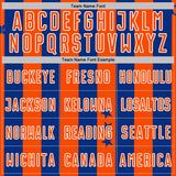 Custom Royal Orange-White Stars And Stripes Sports Sublimation Soccer Uniform Jersey