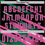 Custom Black Pink Kelly Green-White Grunge Stripe And Grainy Sports Sublimation Soccer Uniform Jersey