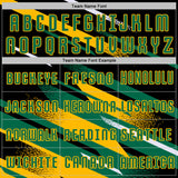 Custom Black Kelly Green Gold-White Grunge Stripe And Grainy Sports Sublimation Soccer Uniform Jersey