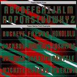 Custom Black Kelly Green Red-White Grunge Stripe And Grainy Sports Sublimation Soccer Uniform Jersey