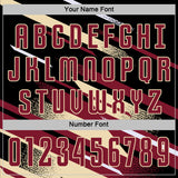 Custom Black Crimson Cream-White Grunge Stripe And Grainy Sports Sublimation Soccer Uniform Jersey