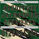 Custom Green Black Cream-White Grunge Stripe And Grainy Sports Sublimation Soccer Uniform Jersey