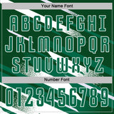 Custom Green Kelly Green-White Grunge Stripe And Grainy Sports Sublimation Soccer Uniform Jersey