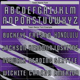 Custom Purple Gray Black-White Grunge Stripe And Grainy Sports Sublimation Soccer Uniform Jersey
