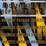 Custom Black Light Blue-Gold Radial Burst Sports Sublimation Soccer Uniform Jersey