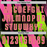 Custom Black Pink-Neon Green Radial Burst Sports Sublimation Soccer Uniform Jersey