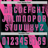 Custom Black Pink-Teal Radial Burst Sports Sublimation Soccer Uniform Jersey
