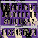 Custom Purple Black-Cream Radial Burst Sports Sublimation Soccer Uniform Jersey