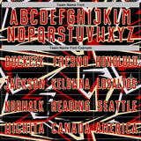 Custom Black Red Cream-White Abstract Geometric Stripes Sports Sublimation Soccer Uniform Jersey