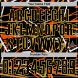 Custom Black Orange Old Gold-White Abstract Geometric Stripes Sports Sublimation Soccer Uniform Jersey