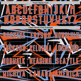 Custom Black Orange Powder Blue-White Abstract Geometric Stripes Sports Sublimation Soccer Uniform Jersey