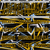 Custom Black Light Blue Gold-White Abstract Geometric Stripes Sports Sublimation Soccer Uniform Jersey