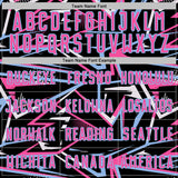 Custom Black Pink Light Blue-White Abstract Geometric Stripes Sports Sublimation Soccer Uniform Jersey