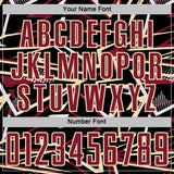 Custom Black Crimson Cream-White Abstract Geometric Stripes Sports Sublimation Soccer Uniform Jersey