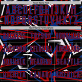 Custom Black Royal Gold-White Abstract Geometric Stripes Sports Sublimation Soccer Uniform Jersey